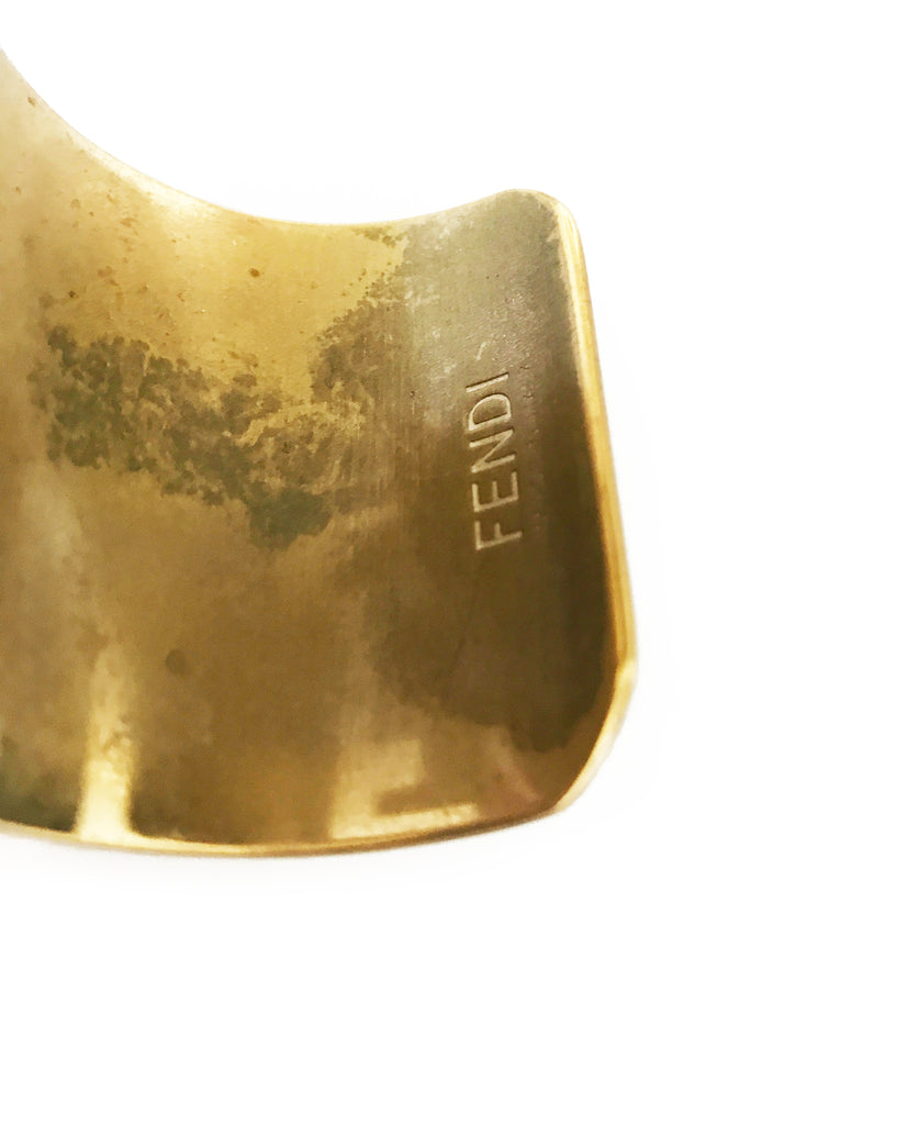 FRUIT Vintage Fendi 1990s Logo Cut-Out Cuff Monogram