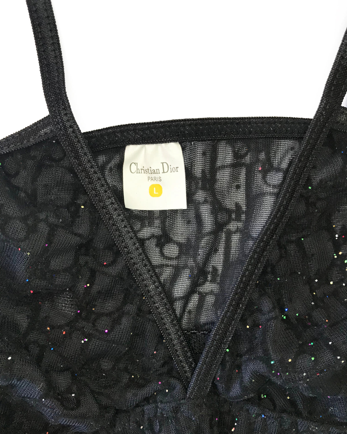 Fruit Vintage Christian Dior Logo Print Lingerie Night Gown