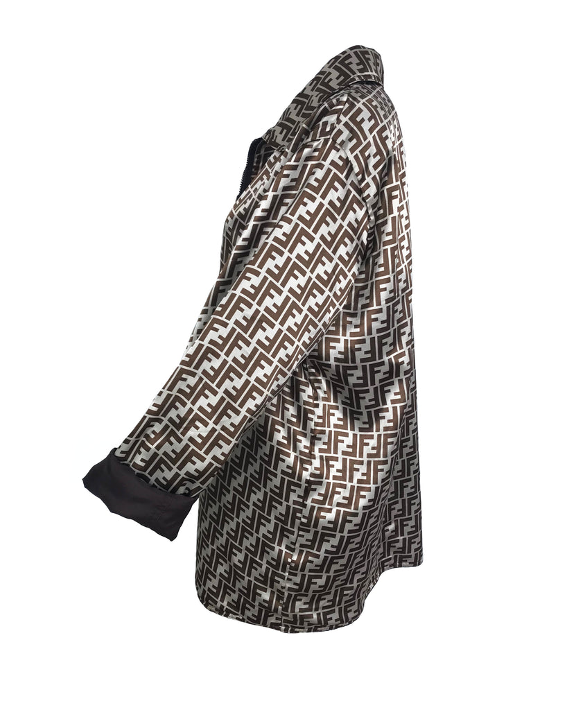 Fruit Vintage Fendi Reversible Logo Print 1990s Coat
