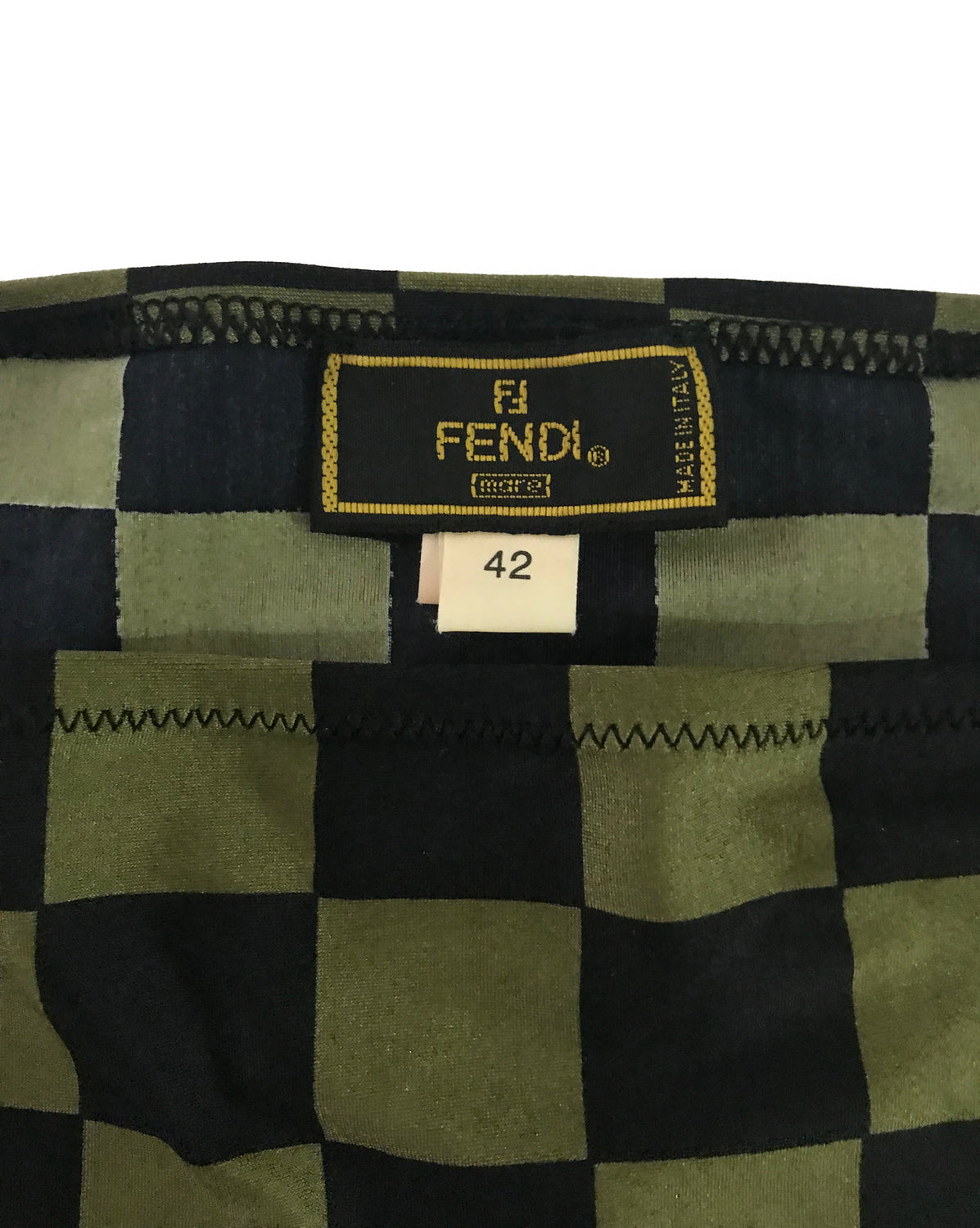 Fruit Vintage Fendi Zucca Logo Monogram Print Bikini Green Two Piece Rare