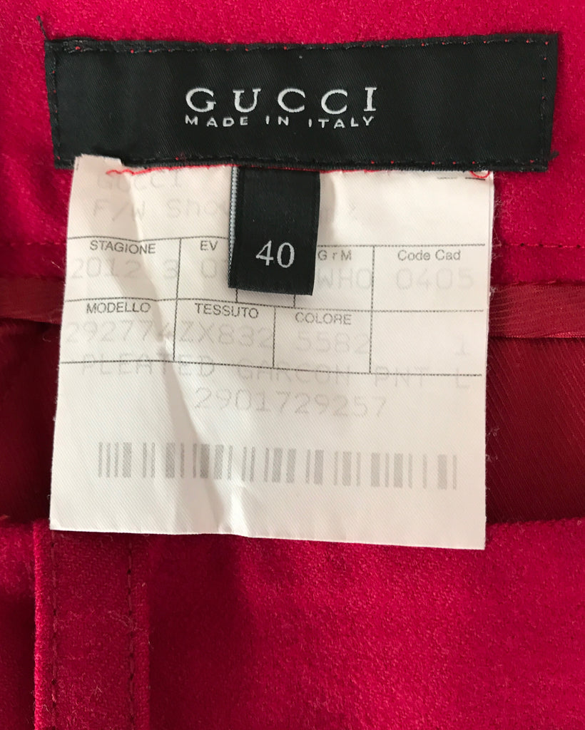 FRUIT Vintage Gucci Red Tailored Wool Pants