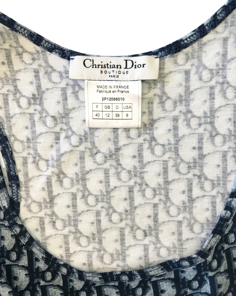 Fruit Vintage Christian Dior Logo Print Tank Dress
