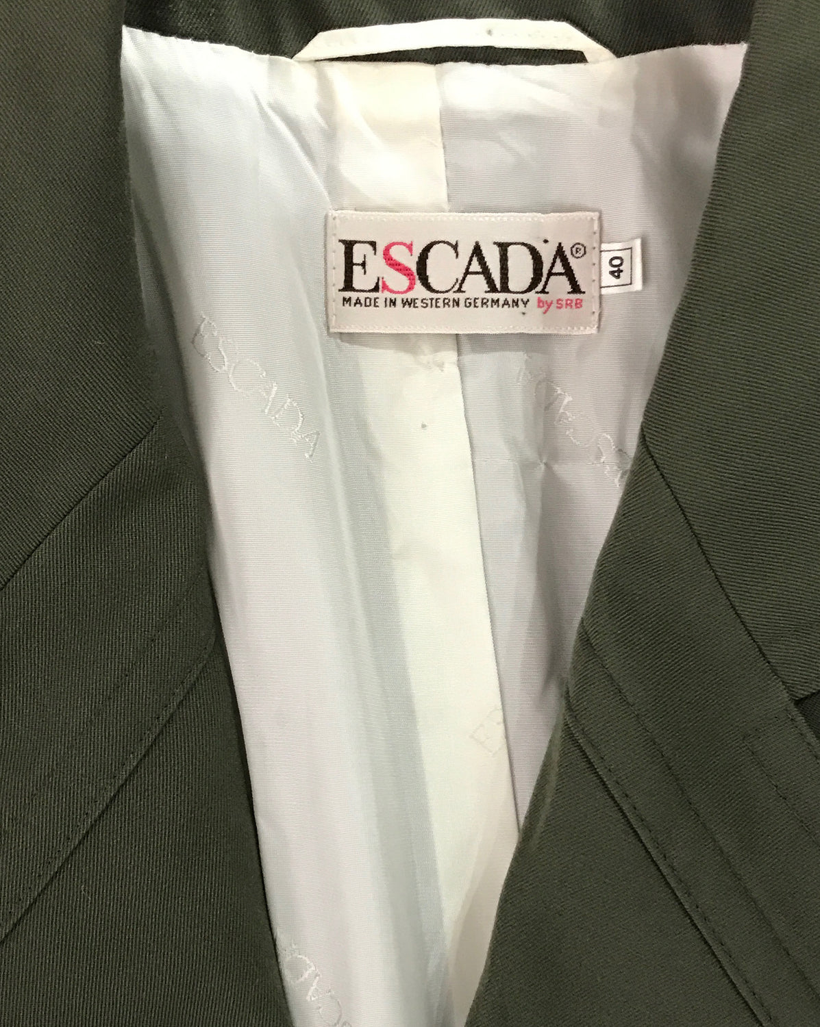 FRUIT Vintage Escada Military Batwing Jacket Khaki 1980s