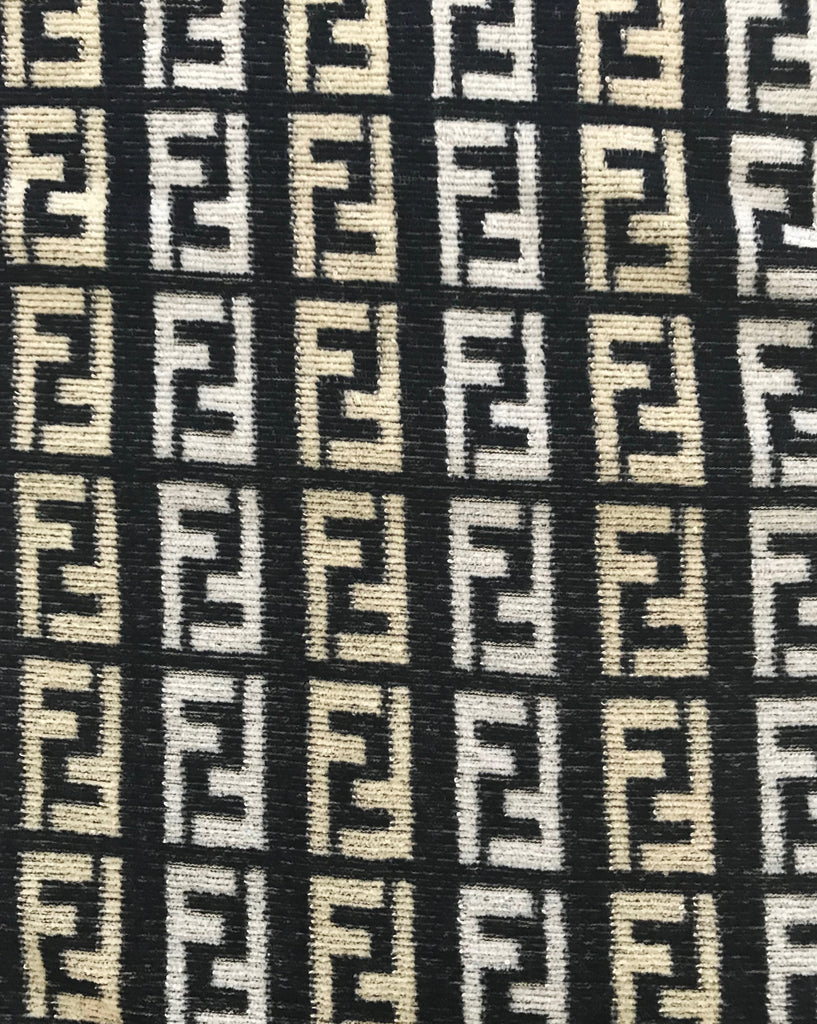 Fruit Vintage Fendi Zucca Monogram Print Logo Velour Dress Kylie Jenner