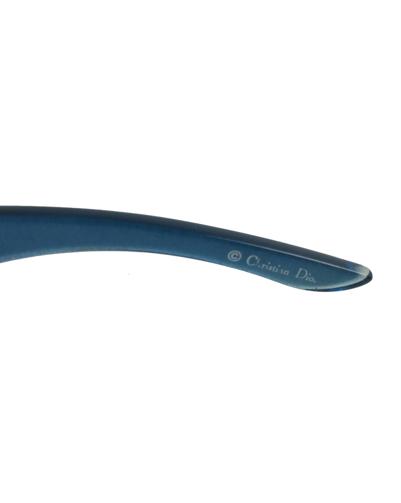 FRUIT Vintage Christian Dior 1990s Blue translucent sunglasses