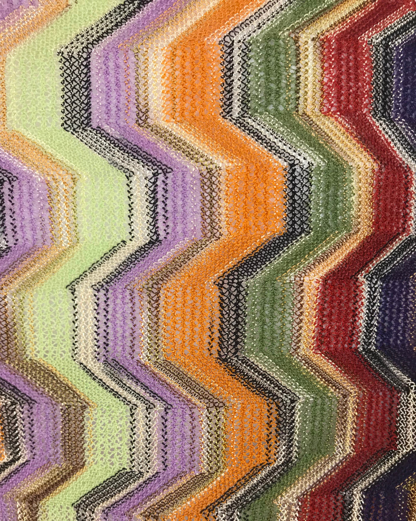 Fruit VIntage Missoni Zigzag Knit Short Sleeve Shirt