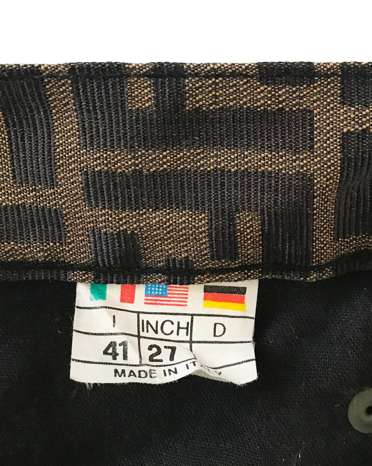 Fruit Vintage Fendi Zucca Monogram Print Jeans Pants