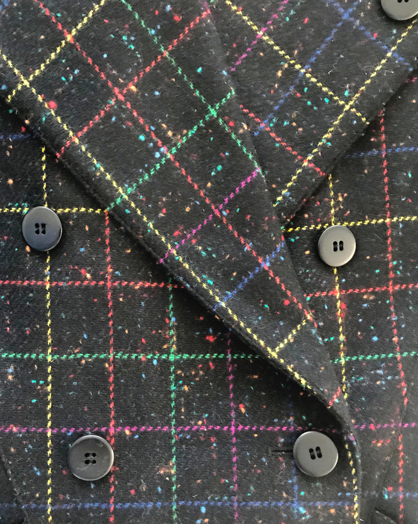 Escada 1980s Rainbow Tweed Blazer