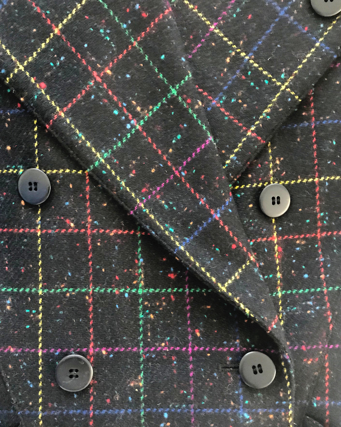 Escada 1980s Rainbow Tweed Blazer