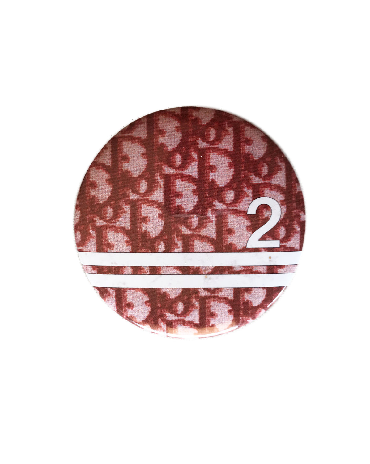 FRUIT Vintage Christian Dior 2000s Red Logo Monogram Brooch