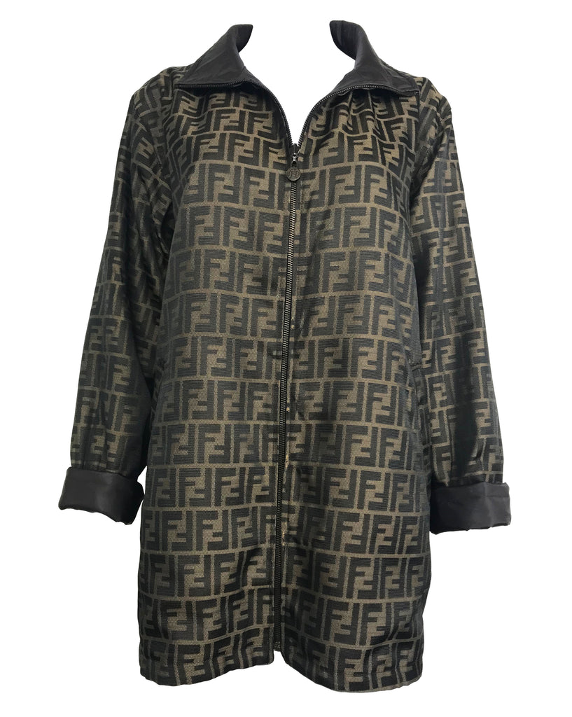Fruit Vintage Fendi Zucca Print 1990s Coat