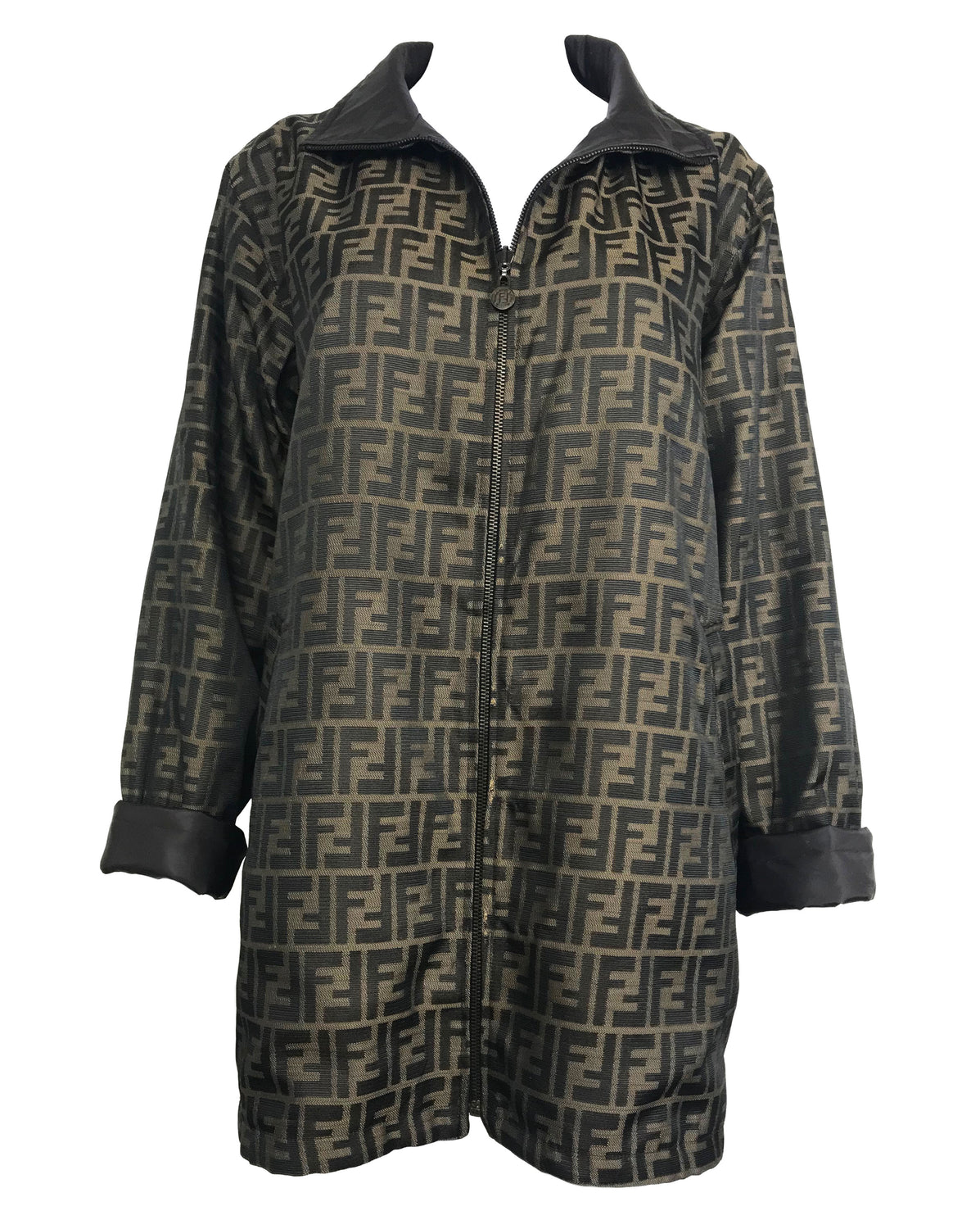 Fruit Vintage Fendi Zucca Print 1990s Coat
