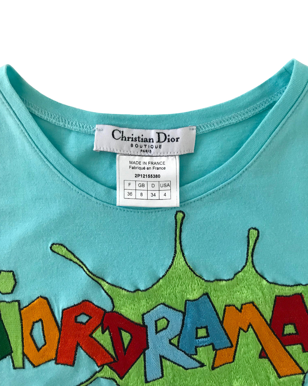 Fruit Vintage Christian Dior 'Dior Drama' Blue Tank top by John Galliano