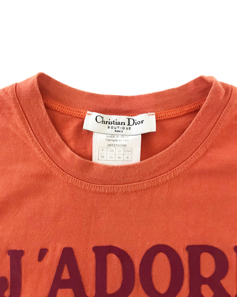 Fruit Vintage Christian Dior Orange J'adore Dior Logo Tank Top by John Galliano