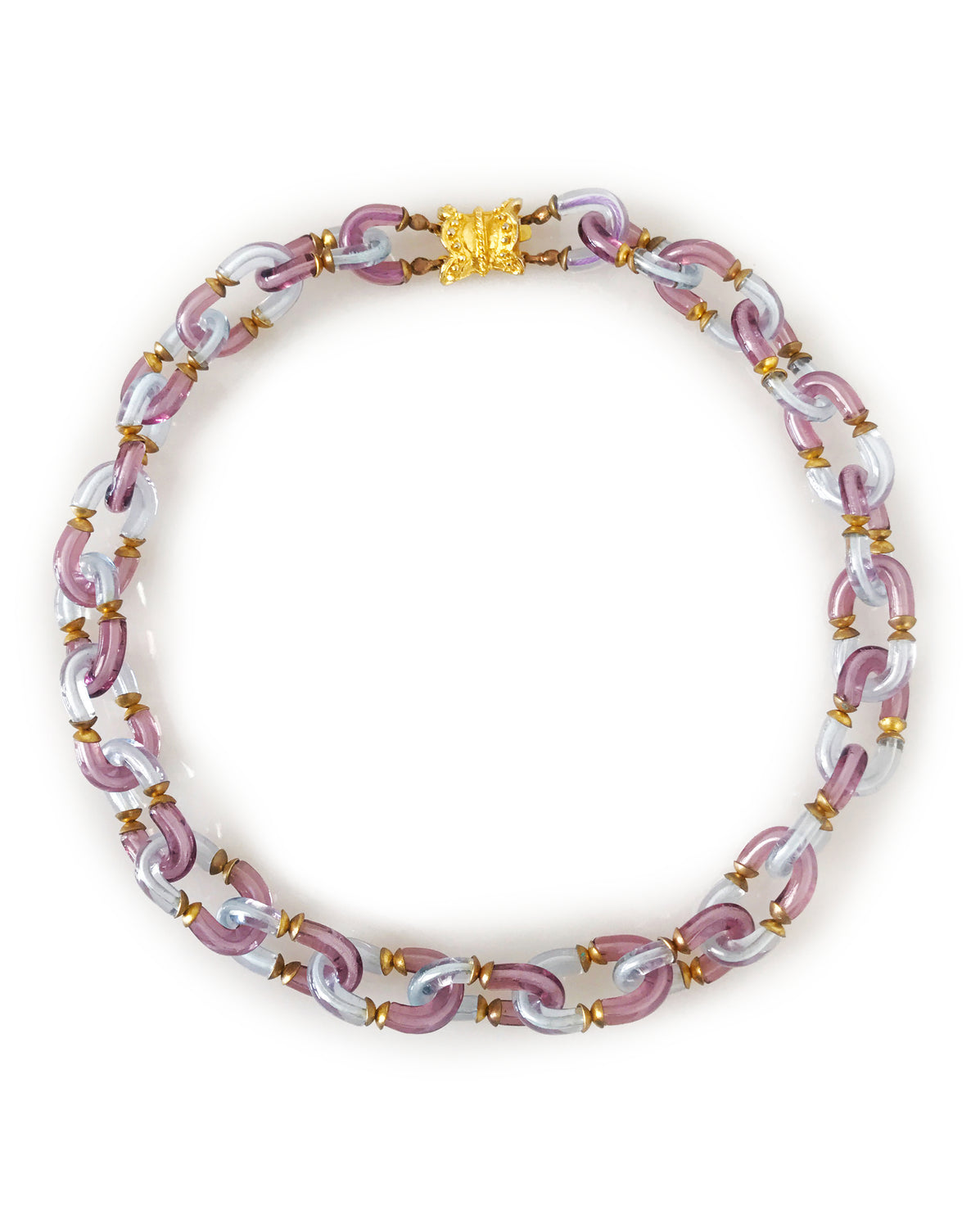 FRUIT Vintage Chanel couture Archemede Seguso 1960s glass chain necklace earring set