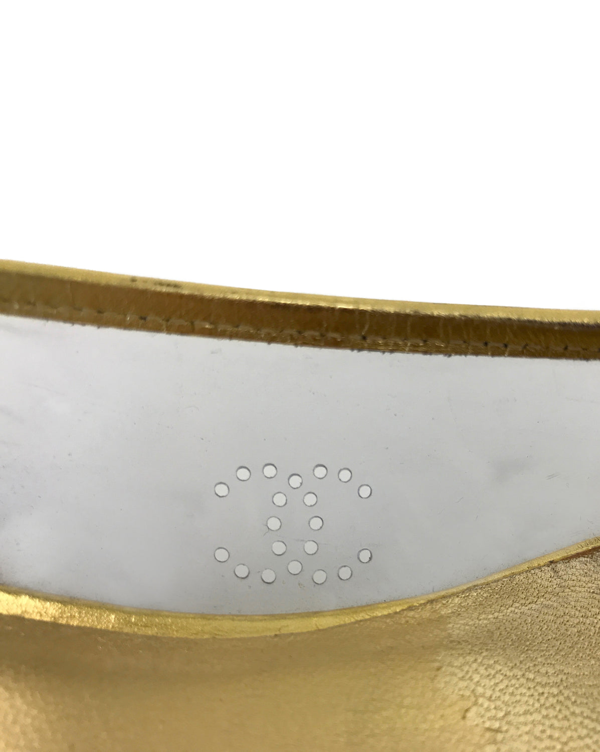 FRUIT Vintage Chanel Gold logo Perspex vinyl ballet flats shoes