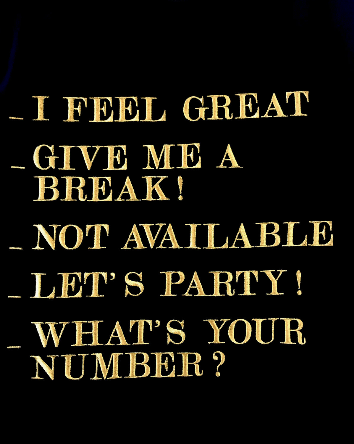 Fruit Vintage Moschino Text Slogan Dress Black Gold Embroidery