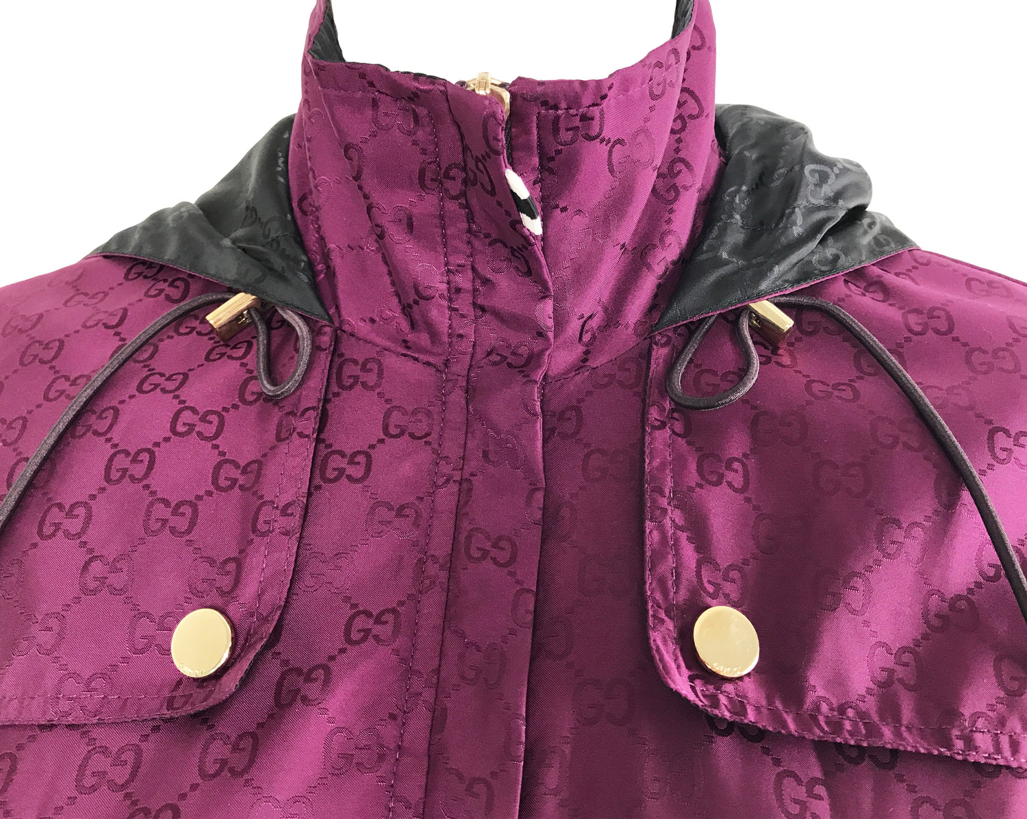 FRUIT Vintage Gucci 1990s monogram Logo Print Spray Jacket