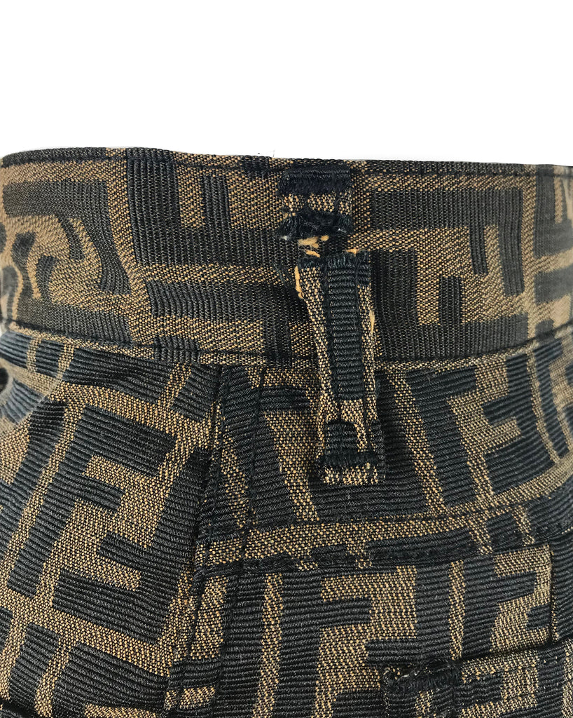 Fruit Vintage Fendi Zucca Monogram Print Jeans Pants