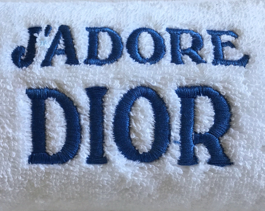 Fruit Vintage Christian Dior Jadore Dior embroidered Terry Towelling Cosmetic accessory Pouch.