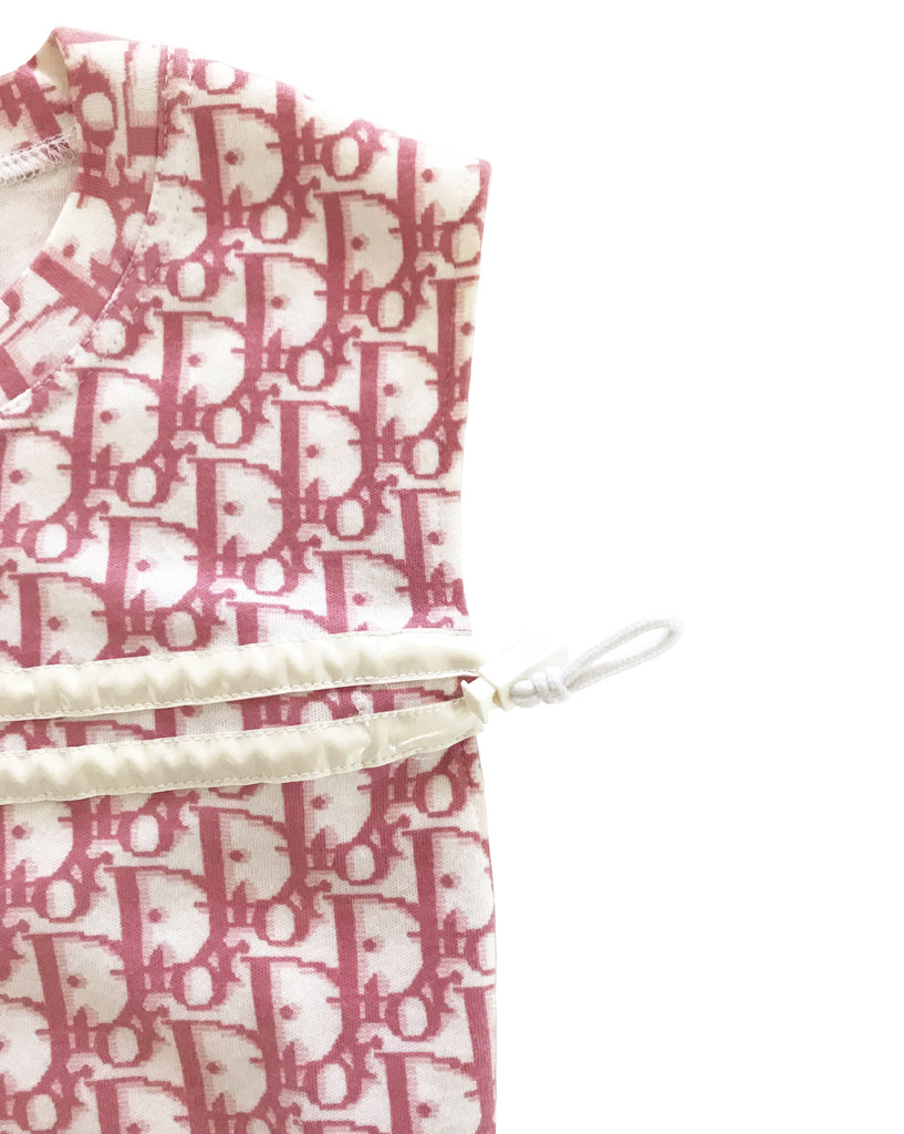 Christian Dior Pink Logo Print Tank Top