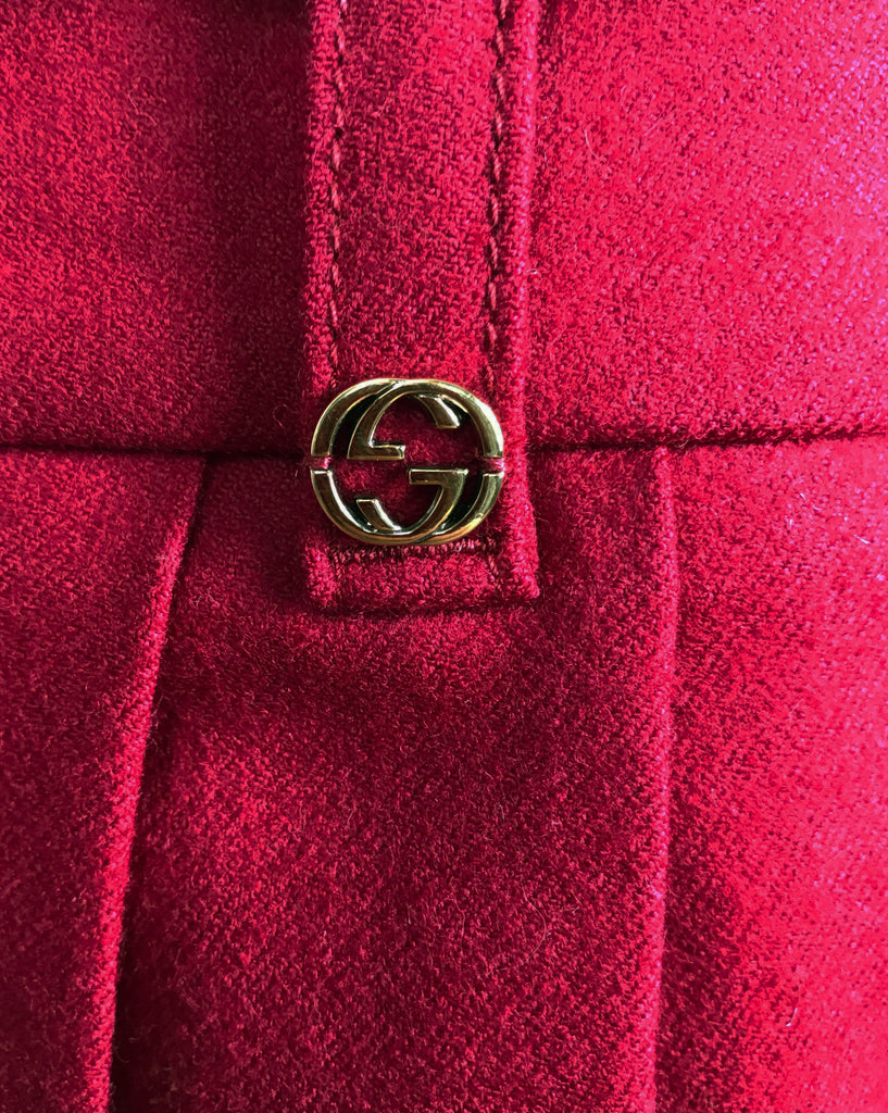 FRUIT Vintage Gucci Red Tailored Wool Pants