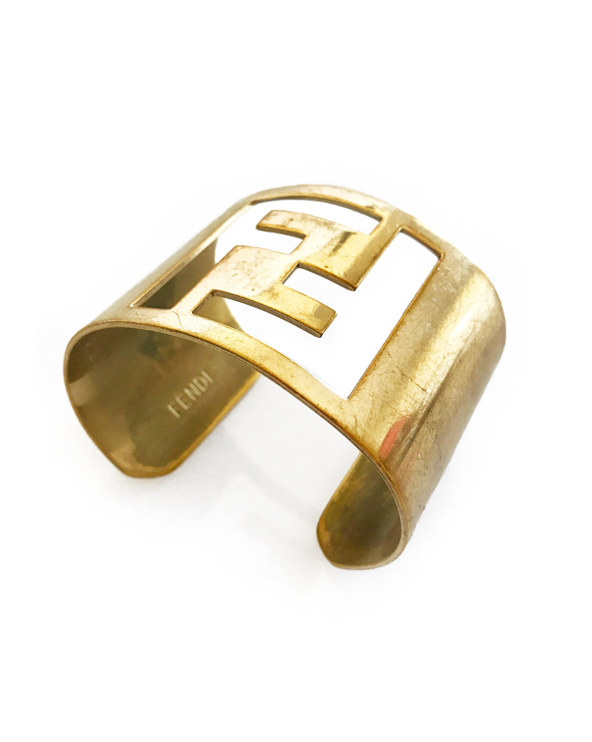 FRUIT Vintage Fendi 1990s Logo Cut-Out Cuff Monogram