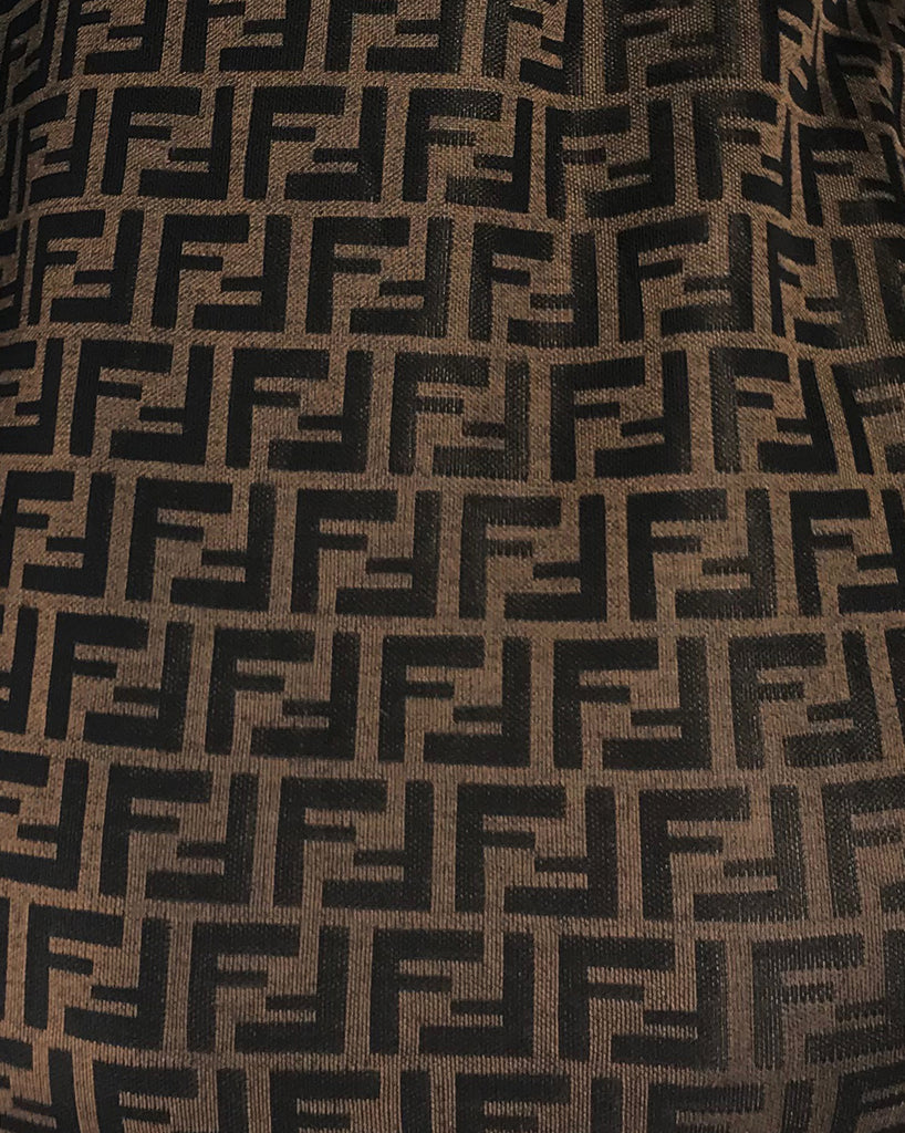 Fruit Vintage Fendi Zucca Monogram Print Brown Logo Shirt Blouse