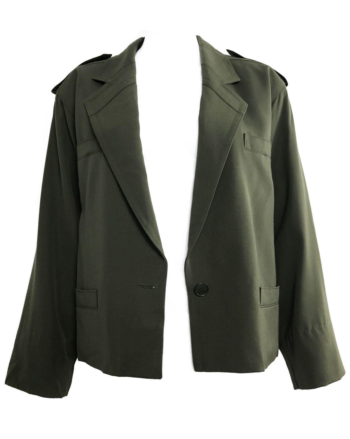FRUIT Vintage Escada Military Batwing Jacket Khaki 1980s