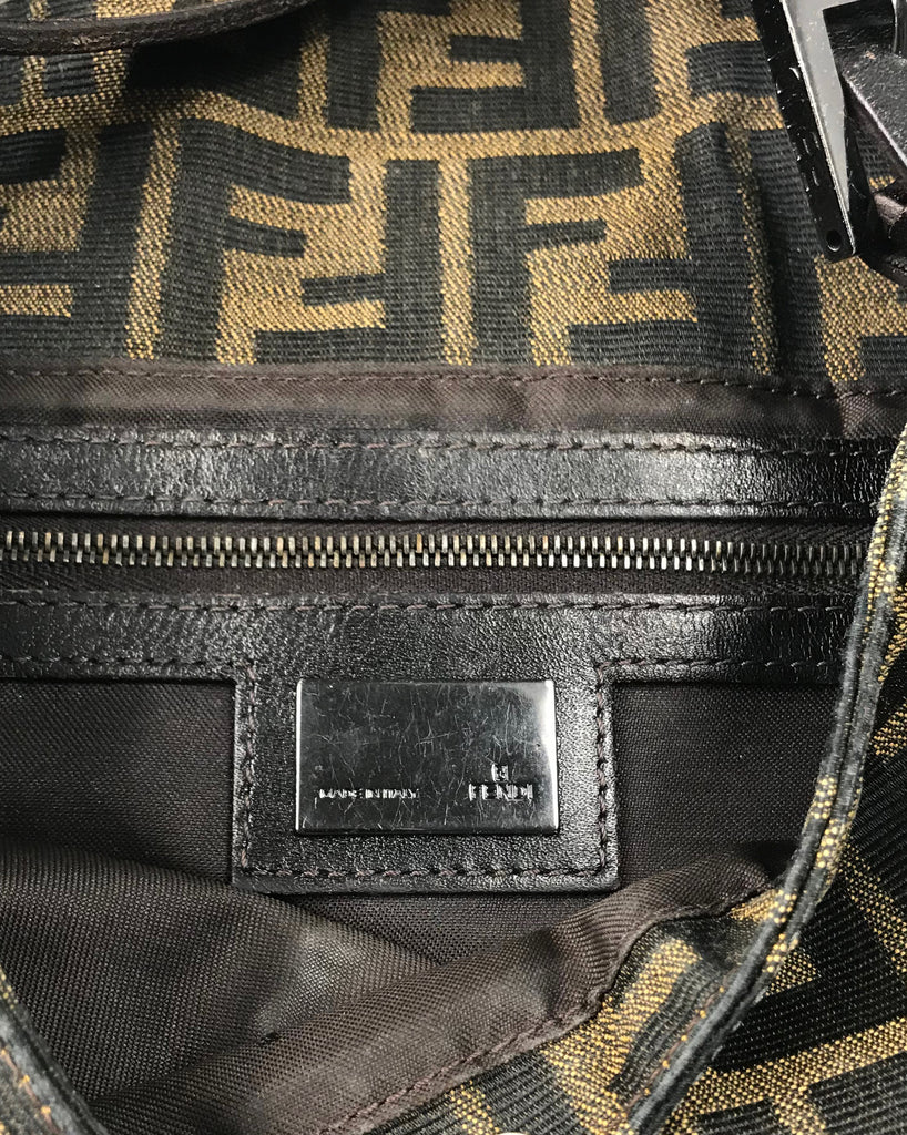 Fruit Vintage Fendi Zucca Logo Monogram Print Baguette Handbag