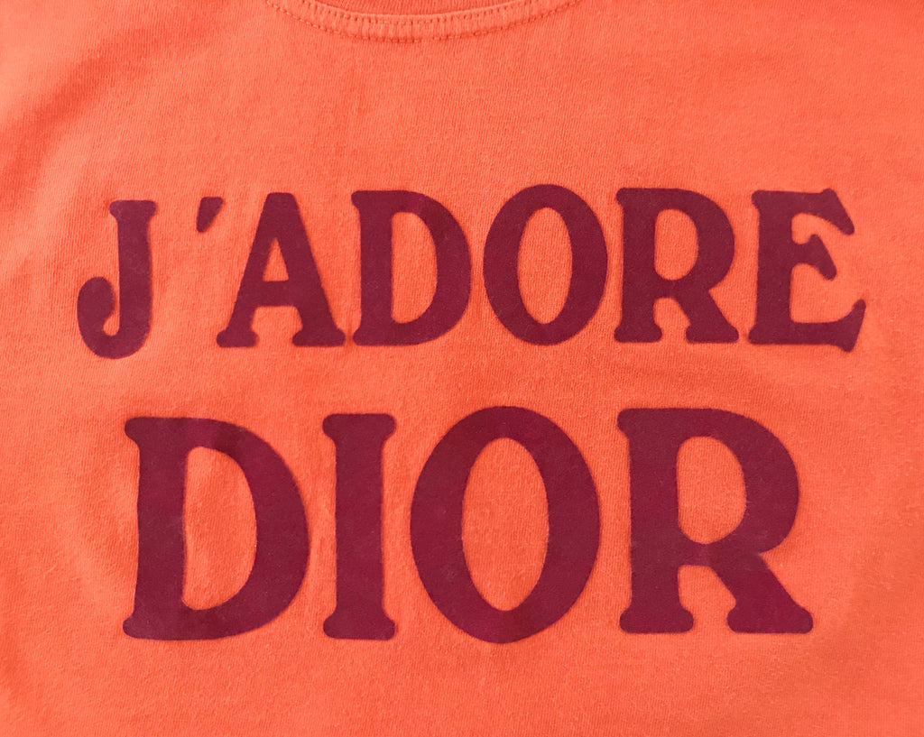 Fruit Vintage Christian Dior Orange J'adore Dior Logo Tank Top by John Galliano