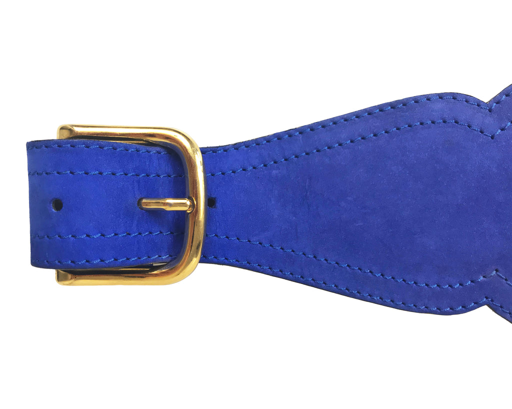 Fruit Vintage Yves Saint Laurent Rare Blue Suede Logo Belt