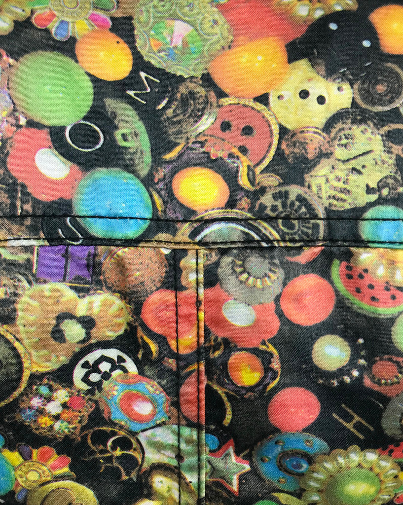 Moschino Rare 'Buttons' Print 1990s Cropped Vest Top