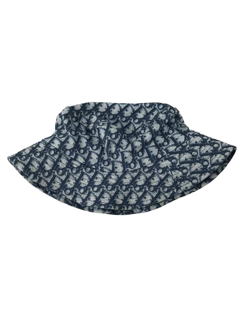 Fruit Vintage Christian Dior Blue Logo Trotter Monogram Bucket Hat by John Galliano