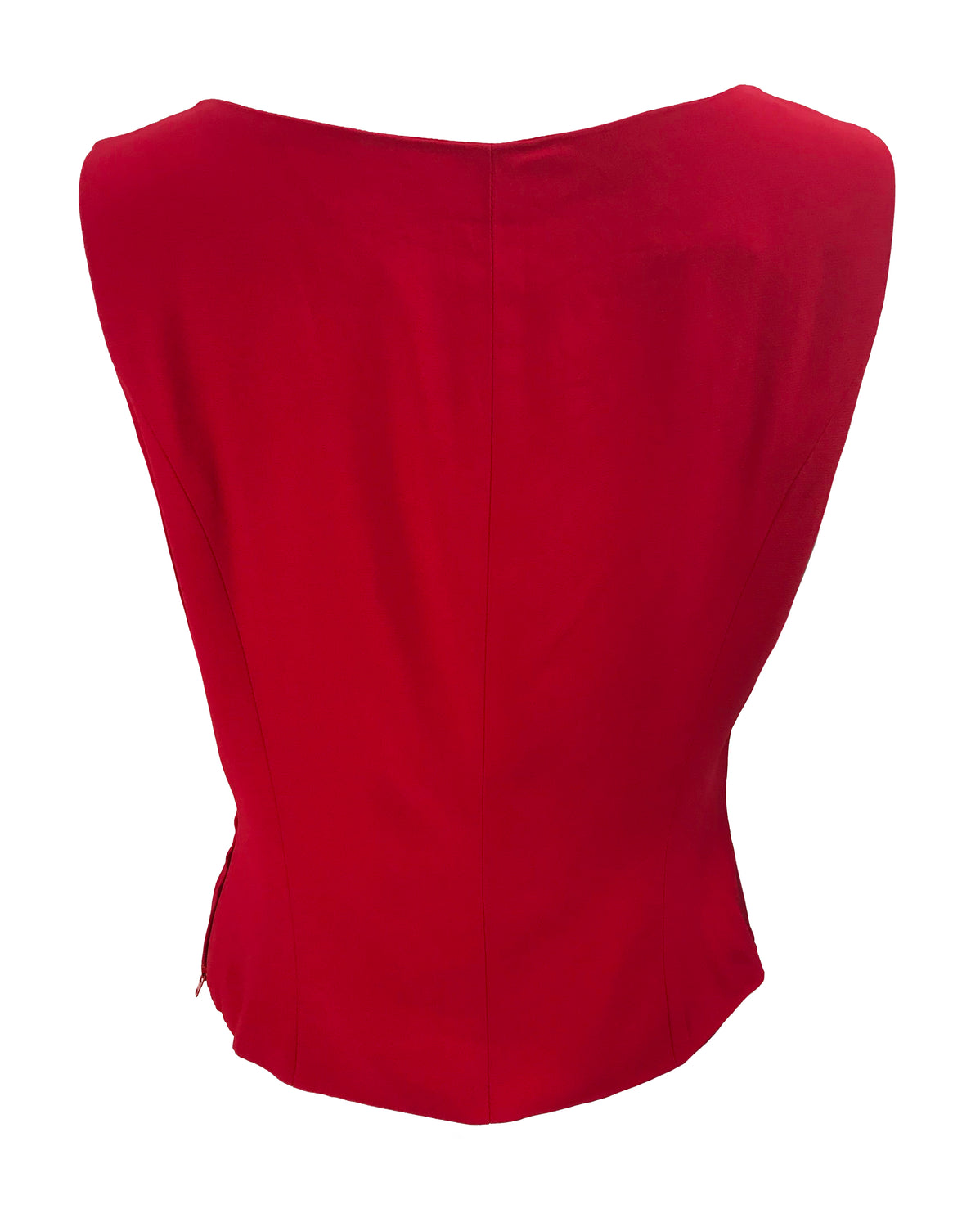 Fruit Vintage Moschino Logo Text Slogan Top Red Gold Embroidery