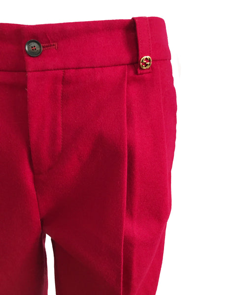 パンツ GUCCI RED WOOL PANTS Gucci Tailored Wool Pants – FRUIT Vintage