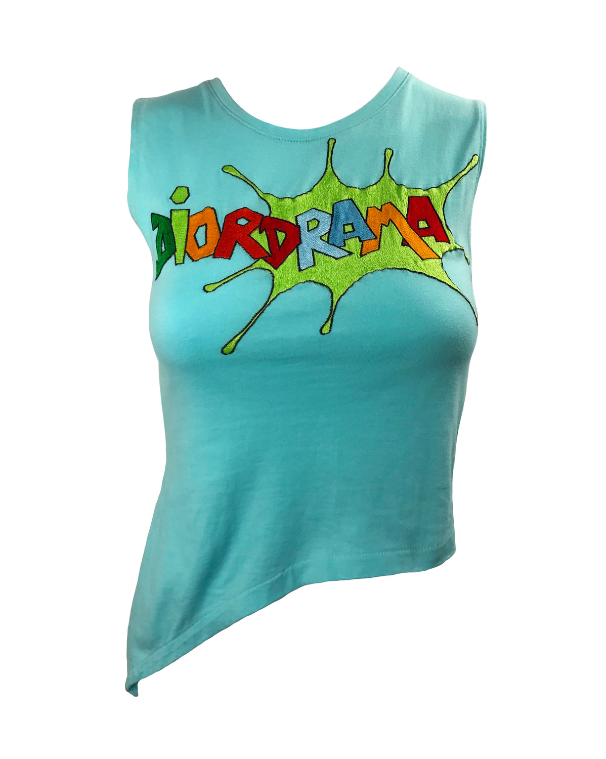 Fruit Vintage Christian Dior 'Dior Drama' Blue Tank top by John Galliano