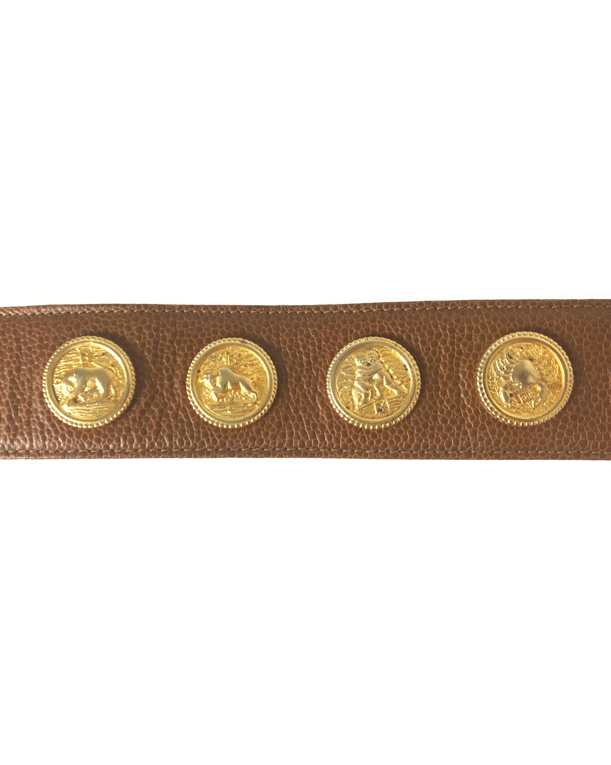 Fruit Vintage Fendi Zodiac Coin Belt