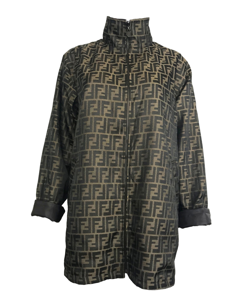 Fruit Vintage Fendi Zucca Print 1990s Coat