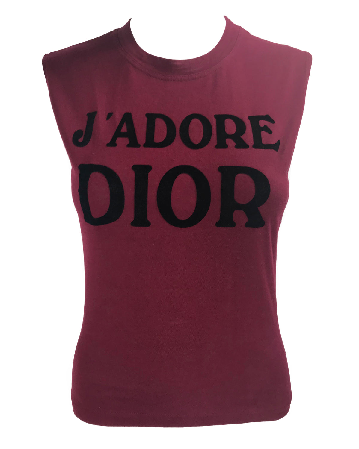 Fruit Vintage Christian Dior Red Black J'adore Dior Logo Tank Top by John Galliano