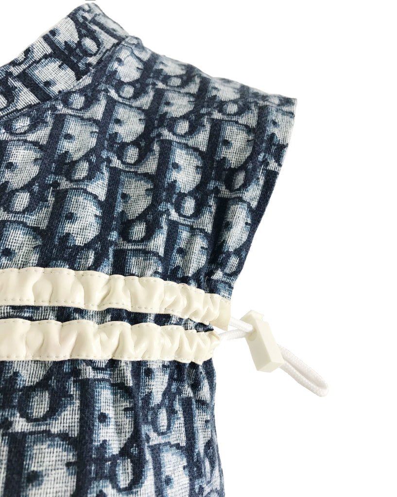 Fruit Vintage Christian Dior Navy Monogram logo trotter/oblique print tank top from the early 2000s designed by John Galliano, a Christian Dior collectors dream.