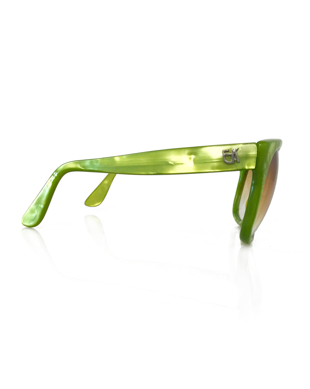 FRUIT Vintage Emmanuelle Khahn Green Oversized Sunglasses 1980s retro