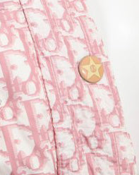 FRUIT vintage rare Christian Dior by John Galliano Pink girly trotter logo monogram print puffer jacket as worn by Mariah Carey.