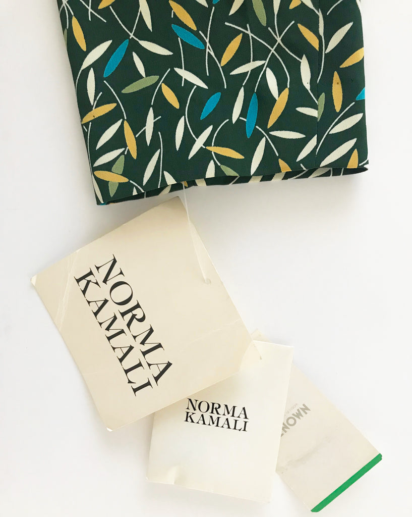 Norma Kamali Dead Stock Green Blouse
