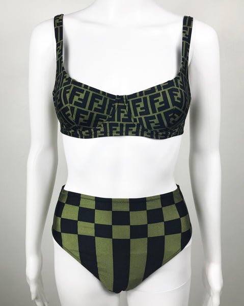 Fendi Green Zucca Print Bikini Set – FRUIT Vintage