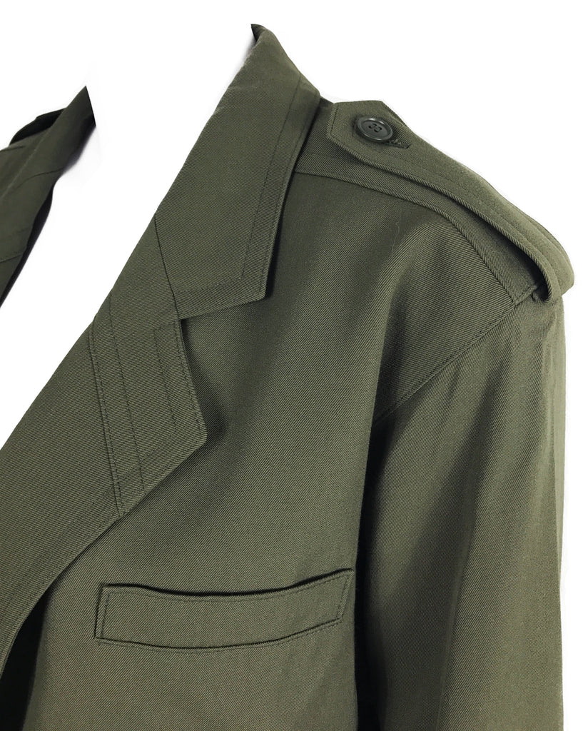 FRUIT Vintage Escada Military Batwing Jacket Khaki 1980s