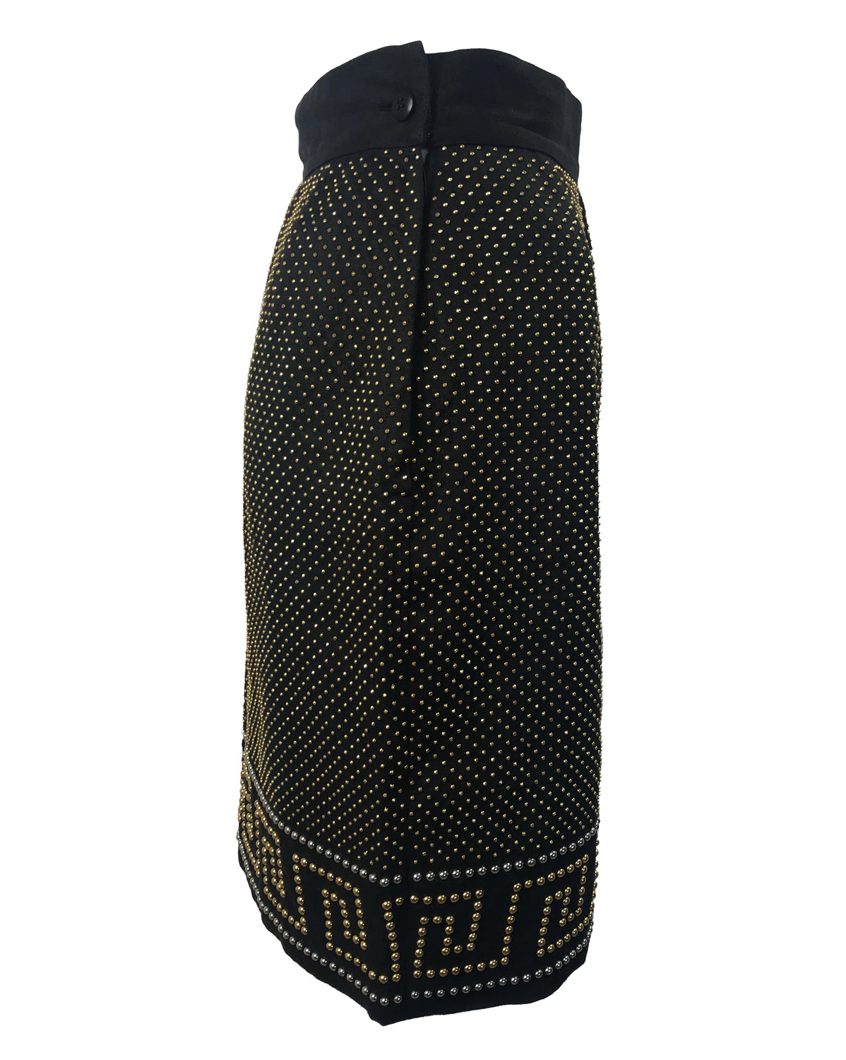 Versace Black Key Stud Skirt