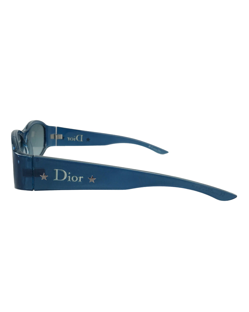 FRUIT Vintage Christian Dior 1990s Blue translucent sunglasses