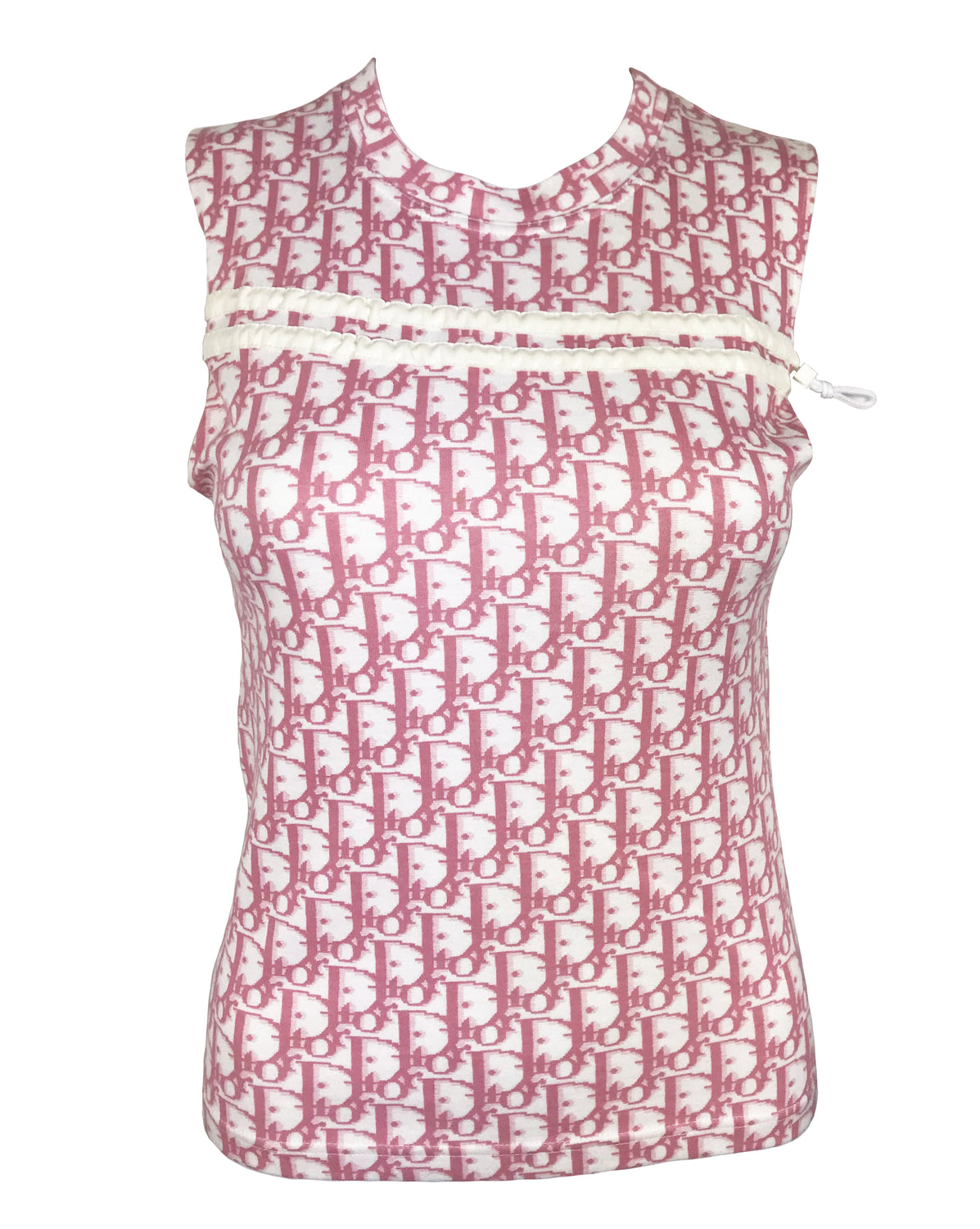 Christian Dior Pink Logo Print Tank Top