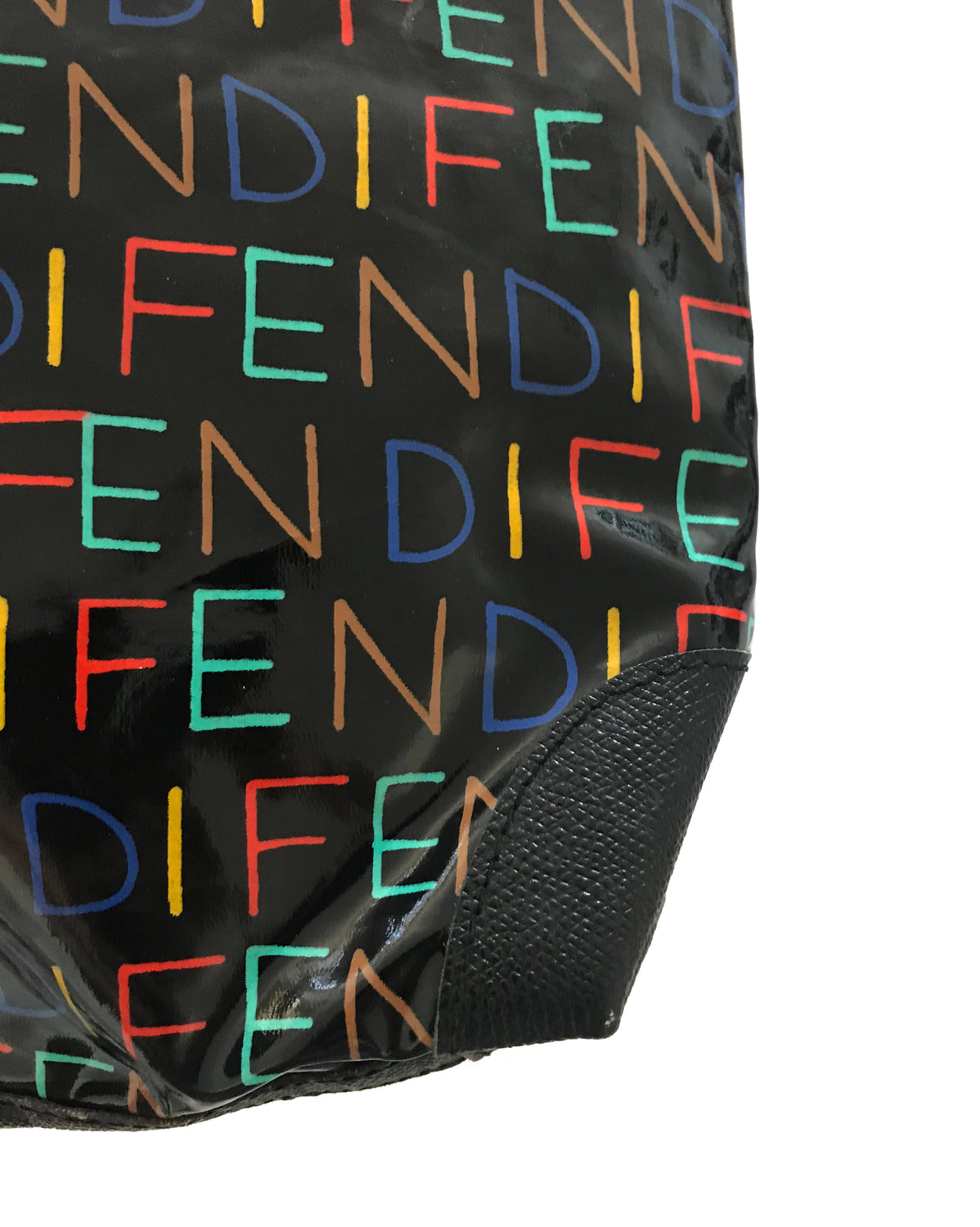 Fruit Vintage Fendi Logo Monogram Print 1980s Clutch Tote Handbag